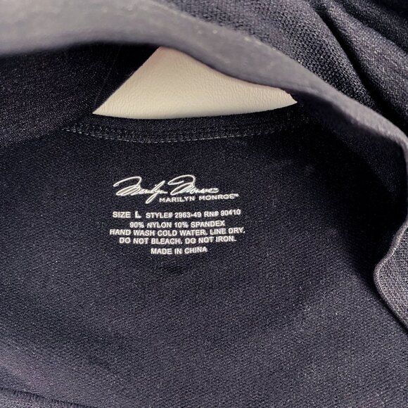 Women's Wireless Marilyn Monroe Bra Bralette size L Black Stretch Fabric - Picture 6 of 6